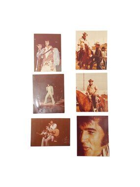 Elvis Presley 3.5 x 4.75 Photos Horseback Lot Of 6 Candid Concert Snapshot 1970s